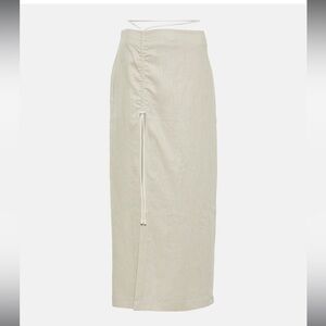 SIR Musee D'Orsay wrap linen midi skirt